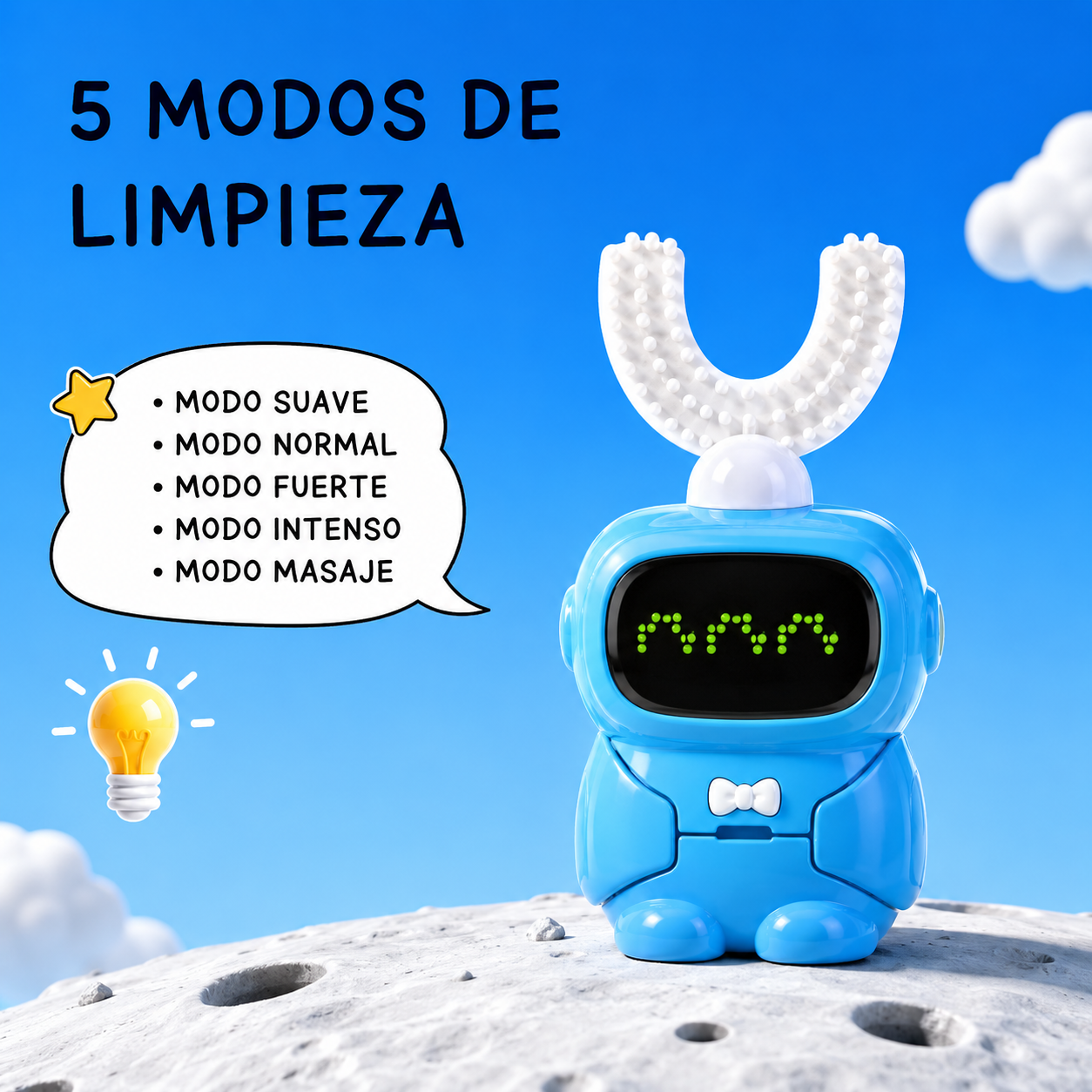 Cepillo De Dientes Ultrasónico Para Niños En Forma De U