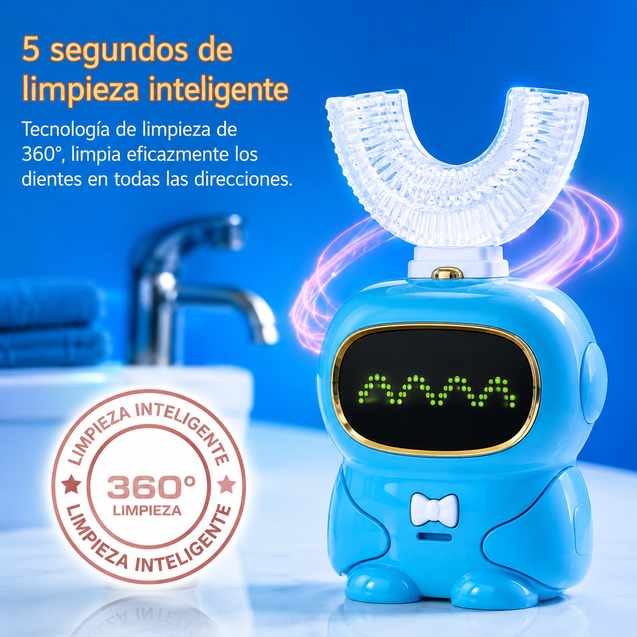 Cepillo De Dientes Ultrasónico Para Niños En Forma De U